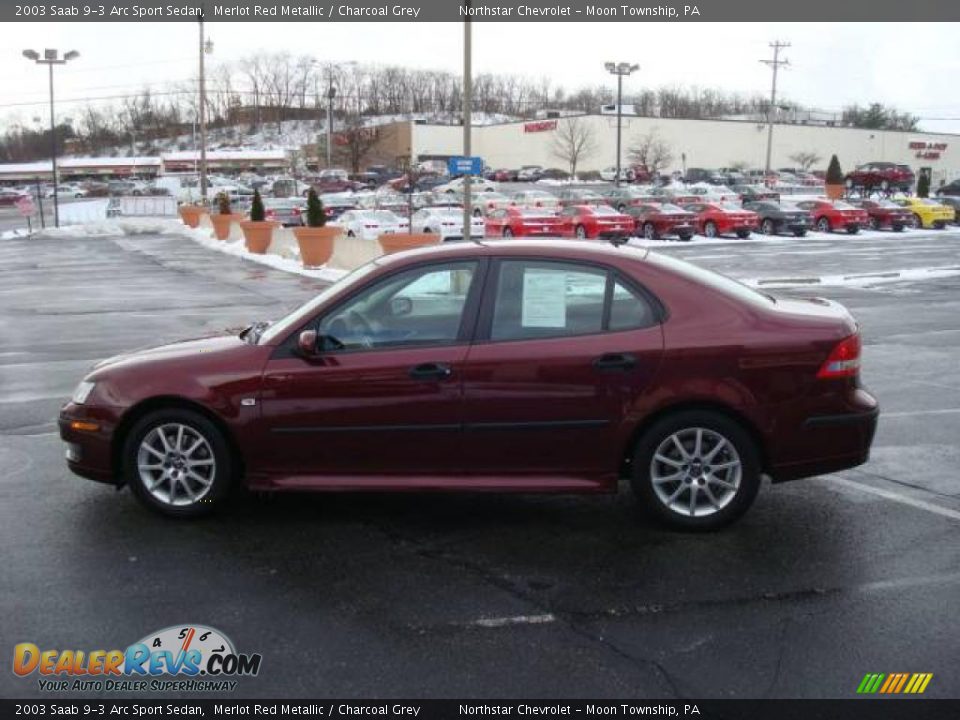 2003 Saab 9-3 Arc Sport Sedan Merlot Red Metallic / Charcoal Grey Photo #6