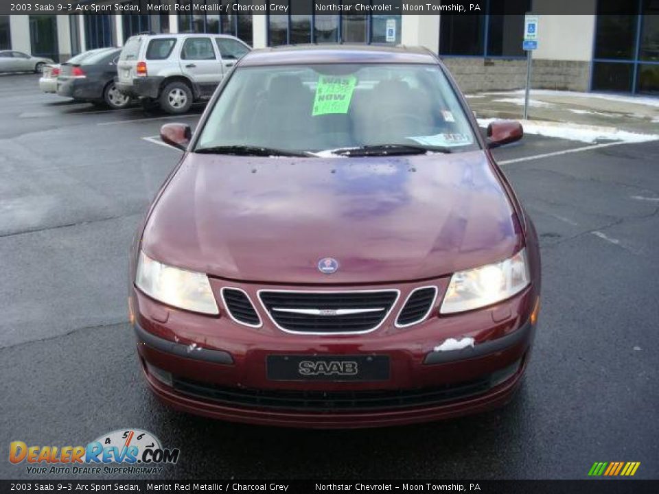2003 Saab 9-3 Arc Sport Sedan Merlot Red Metallic / Charcoal Grey Photo #8