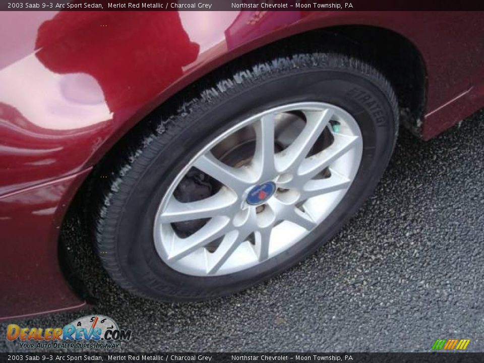 2003 Saab 9-3 Arc Sport Sedan Merlot Red Metallic / Charcoal Grey Photo #9