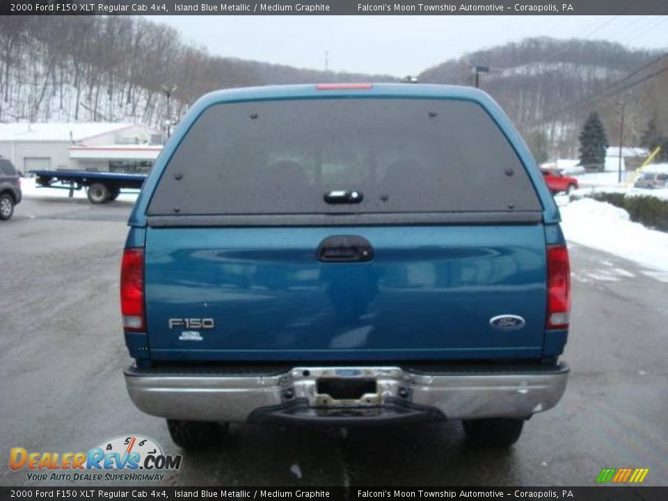 2000 Ford F150 XLT Regular Cab 4x4 Island Blue Metallic / Medium Graphite Photo #3