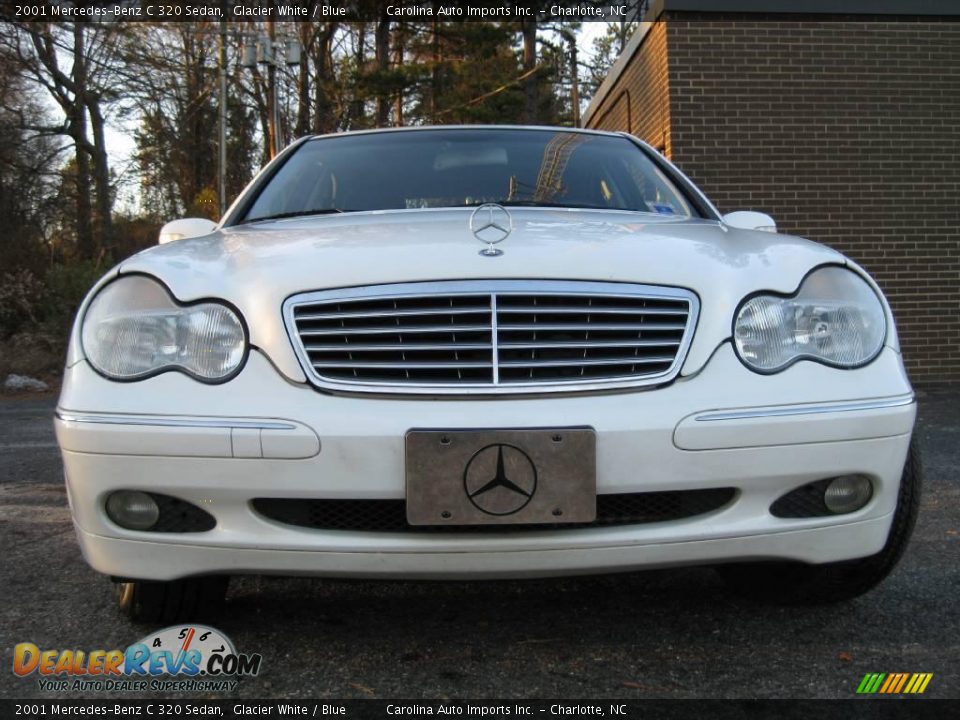 2001 Mercedes-Benz C 320 Sedan Glacier White / Blue Photo #3
