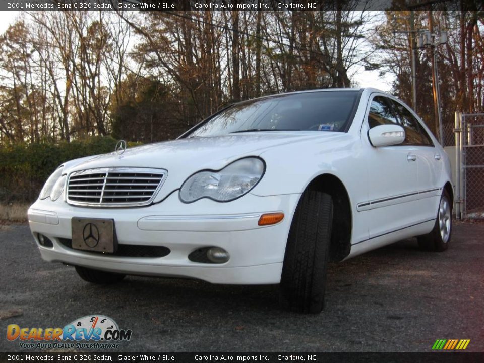 2001 Mercedes-Benz C 320 Sedan Glacier White / Blue Photo #4