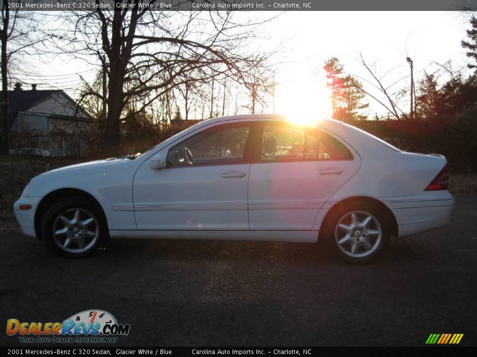 2001 Mercedes-Benz C 320 Sedan Glacier White / Blue Photo #5