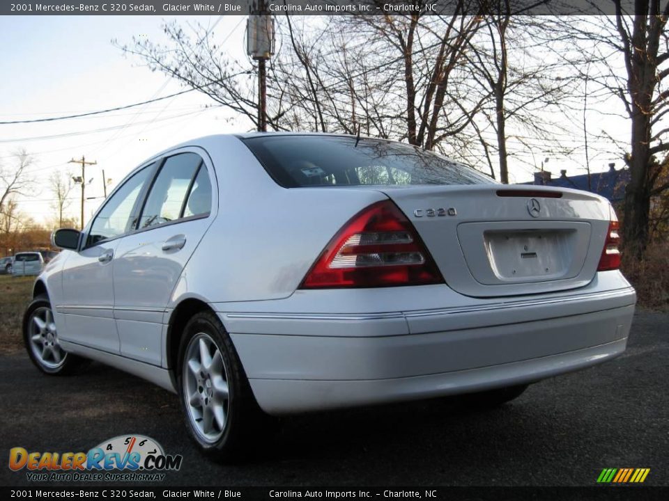 2001 Mercedes-Benz C 320 Sedan Glacier White / Blue Photo #6