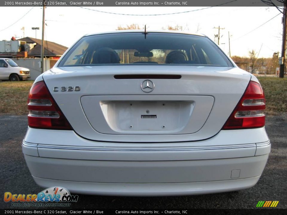 2001 Mercedes-Benz C 320 Sedan Glacier White / Blue Photo #7