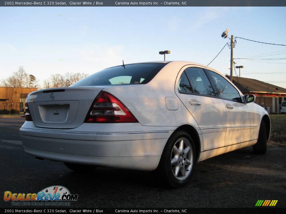 2001 Mercedes-Benz C 320 Sedan Glacier White / Blue Photo #8