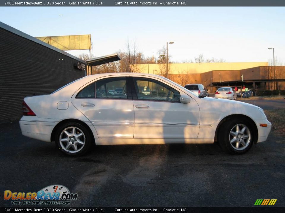2001 Mercedes-Benz C 320 Sedan Glacier White / Blue Photo #9