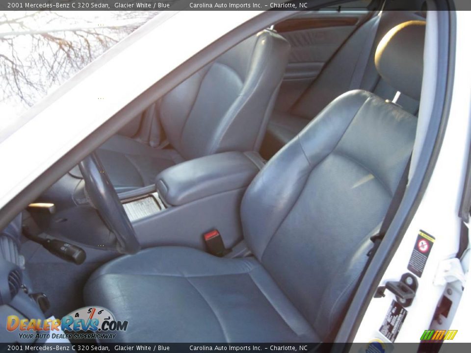 2001 Mercedes-Benz C 320 Sedan Glacier White / Blue Photo #16
