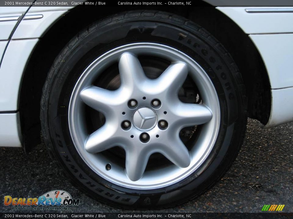 2001 Mercedes-Benz C 320 Sedan Glacier White / Blue Photo #26