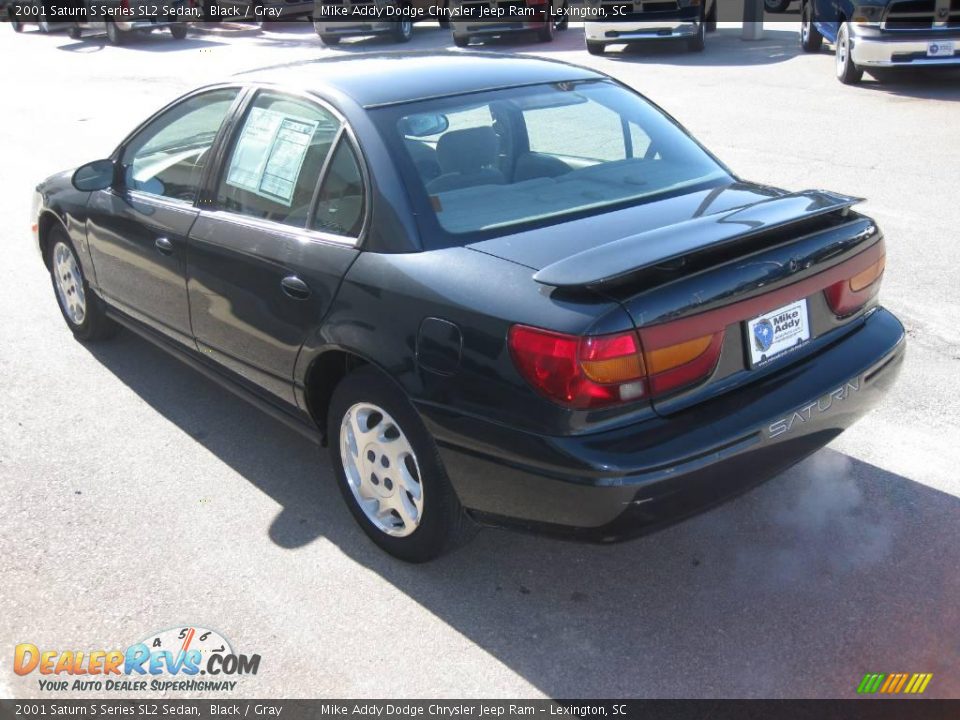 2001 Saturn S Series SL2 Sedan Black / Gray Photo #3