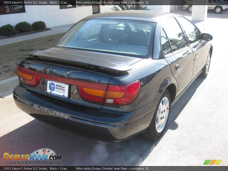 2001 Saturn S Series SL2 Sedan Black / Gray Photo #5