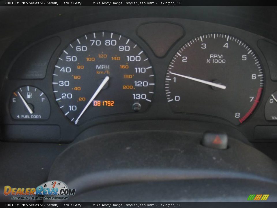2001 Saturn S Series SL2 Sedan Black / Gray Photo #12