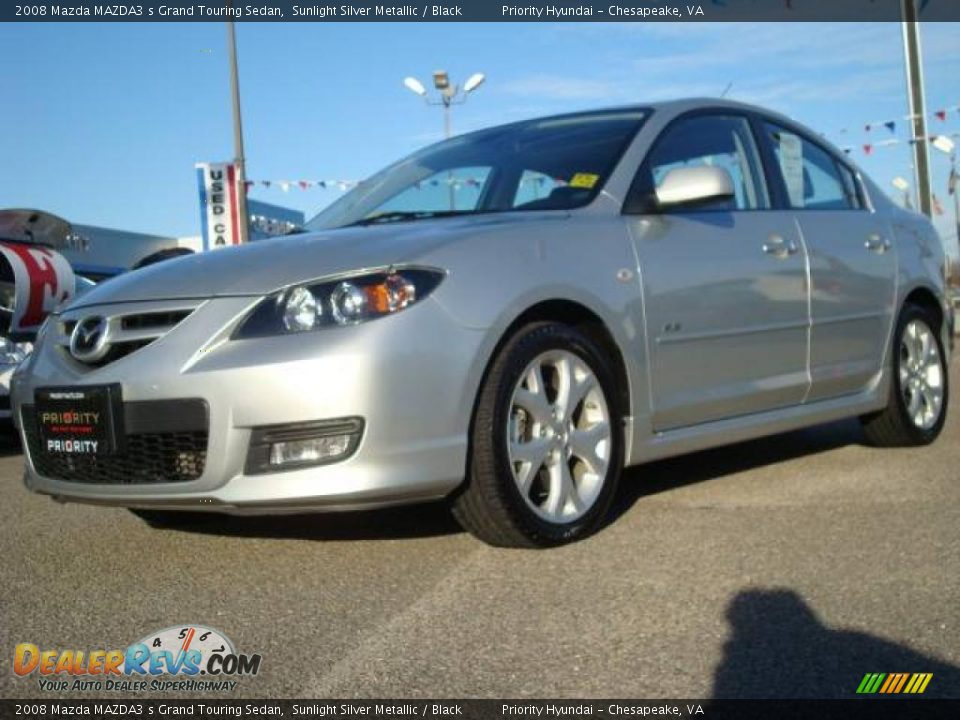 2008 Mazda MAZDA3 s Grand Touring Sedan Sunlight Silver Metallic / Black Photo #1