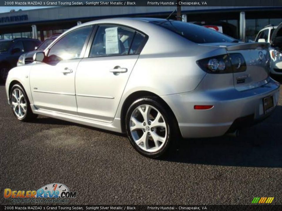 2008 Mazda MAZDA3 s Grand Touring Sedan Sunlight Silver Metallic / Black Photo #4