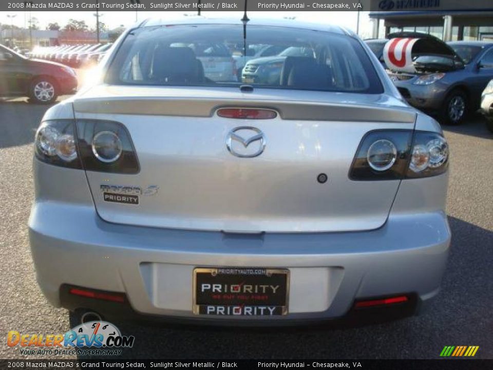 2008 Mazda MAZDA3 s Grand Touring Sedan Sunlight Silver Metallic / Black Photo #5
