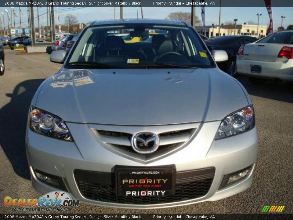 2008 Mazda MAZDA3 s Grand Touring Sedan Sunlight Silver Metallic / Black Photo #8