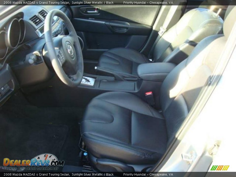 2008 Mazda MAZDA3 s Grand Touring Sedan Sunlight Silver Metallic / Black Photo #9