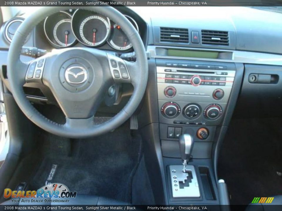 2008 Mazda MAZDA3 s Grand Touring Sedan Sunlight Silver Metallic / Black Photo #11