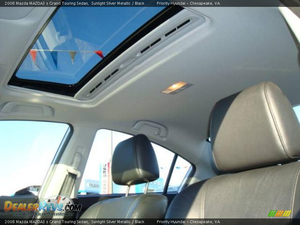 2008 Mazda MAZDA3 s Grand Touring Sedan Sunlight Silver Metallic / Black Photo #12