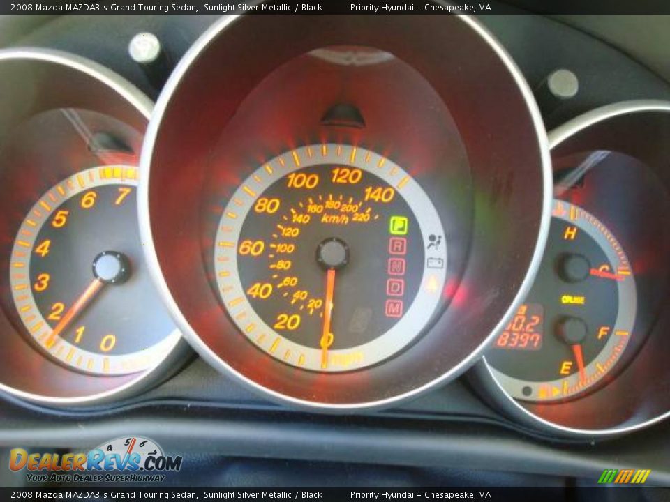 2008 Mazda MAZDA3 s Grand Touring Sedan Sunlight Silver Metallic / Black Photo #14