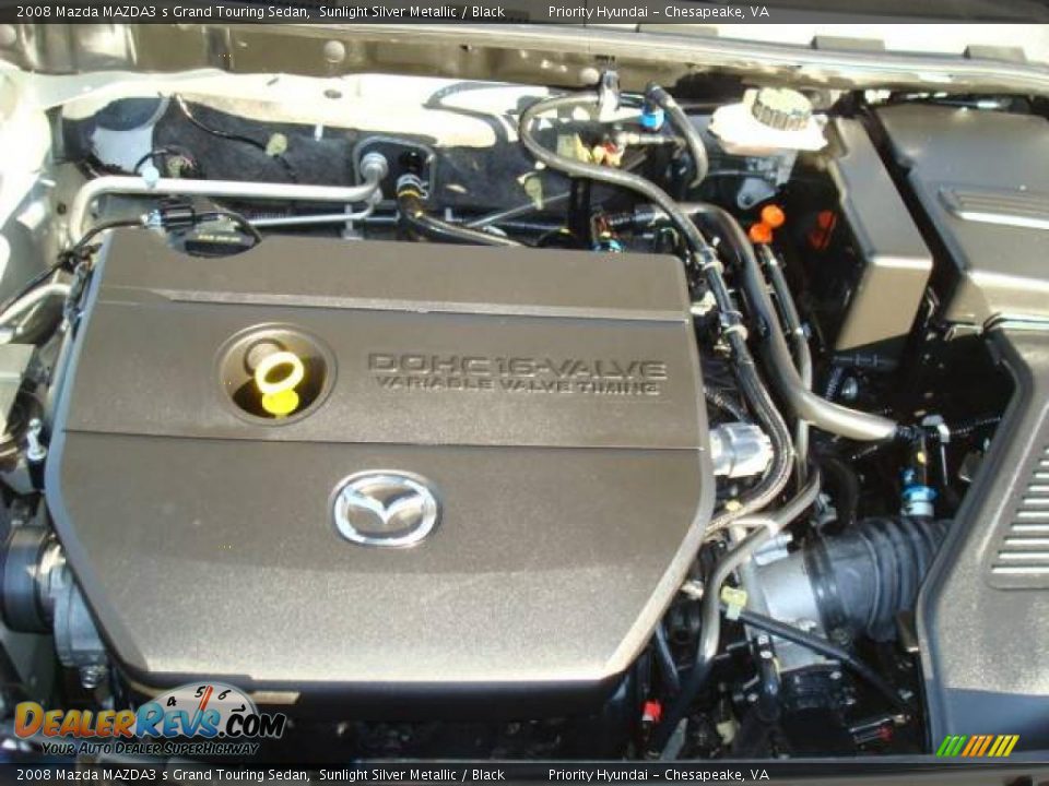 2008 Mazda MAZDA3 s Grand Touring Sedan Sunlight Silver Metallic / Black Photo #26