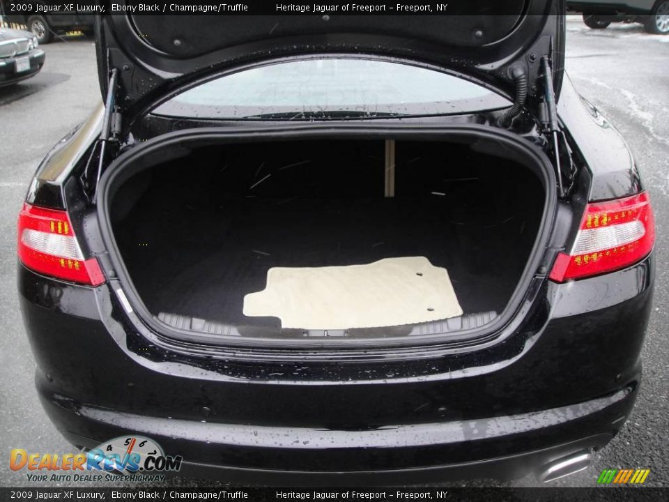 2009 Jaguar XF Luxury Ebony Black / Champagne/Truffle Photo #9