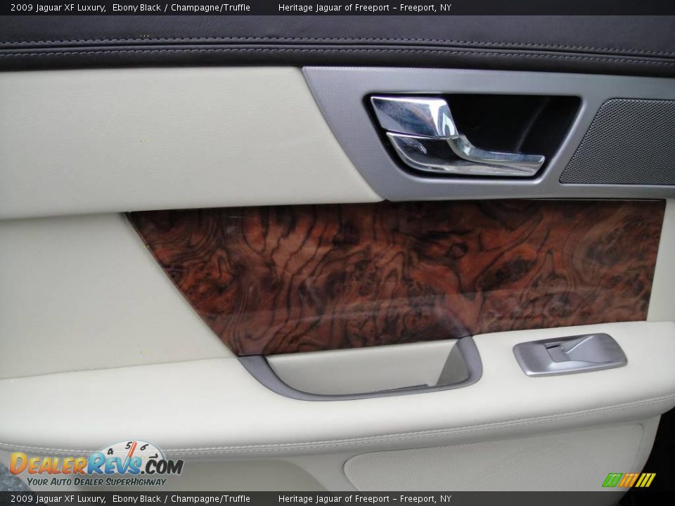 2009 Jaguar XF Luxury Ebony Black / Champagne/Truffle Photo #15