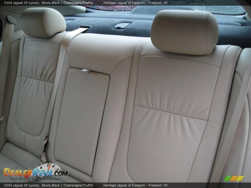 2009 Jaguar XF Luxury Ebony Black / Champagne/Truffle Photo #16