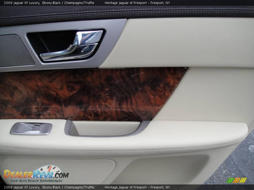 2009 Jaguar XF Luxury Ebony Black / Champagne/Truffle Photo #19