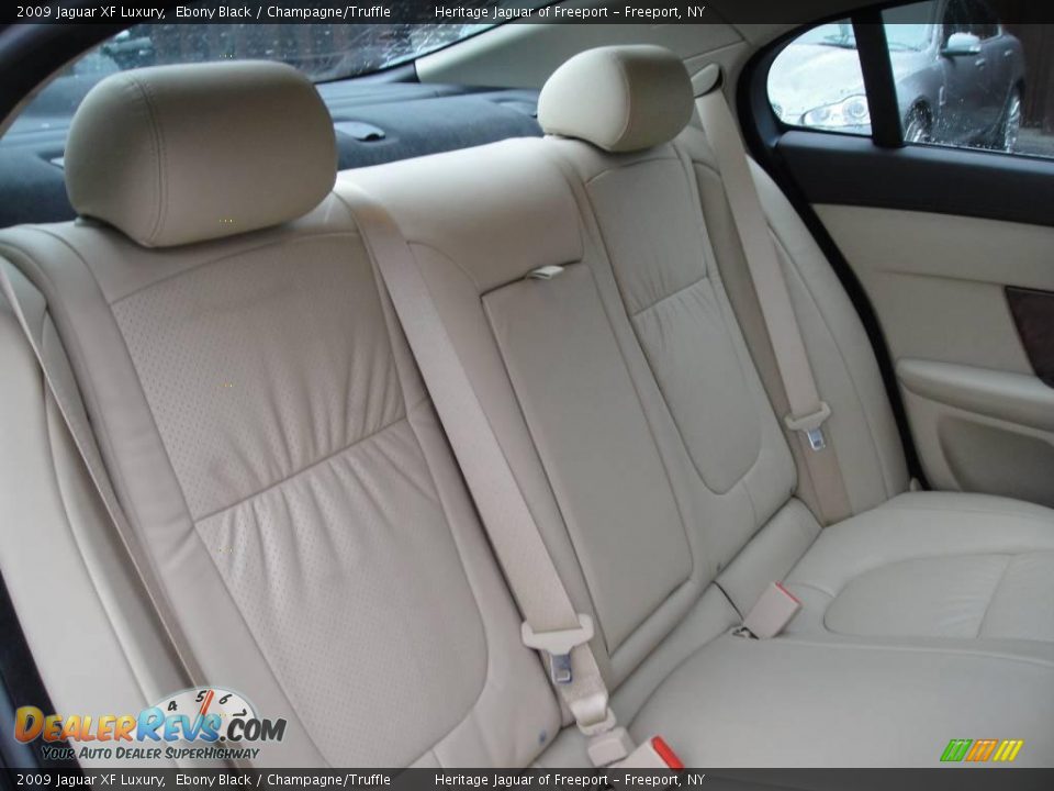 2009 Jaguar XF Luxury Ebony Black / Champagne/Truffle Photo #20