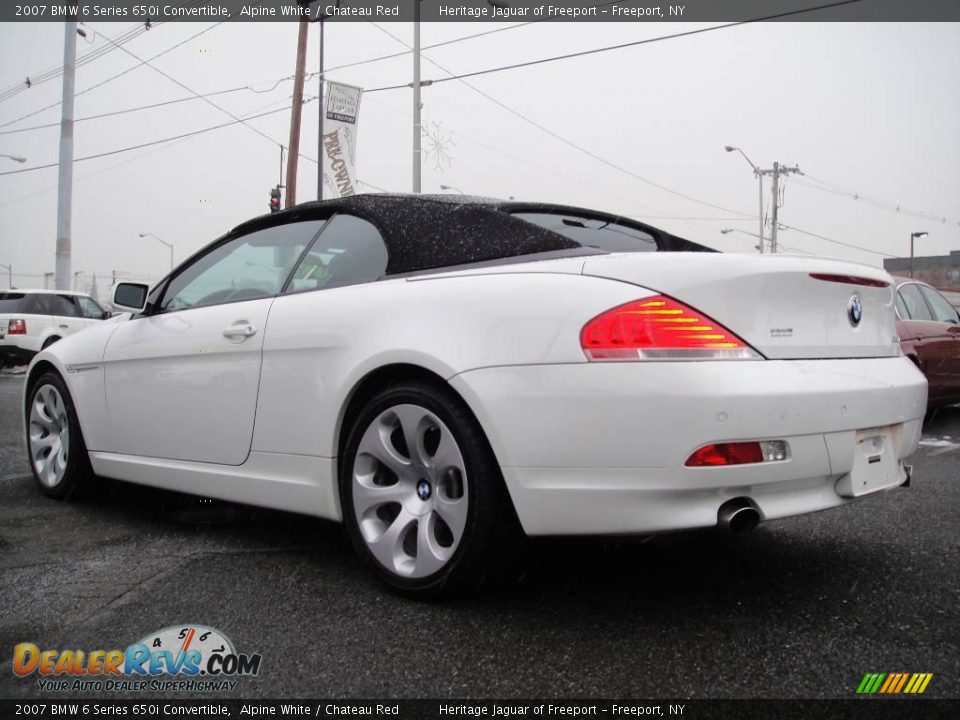 2007 BMW 6 Series 650i Convertible Alpine White / Chateau Red Photo #4