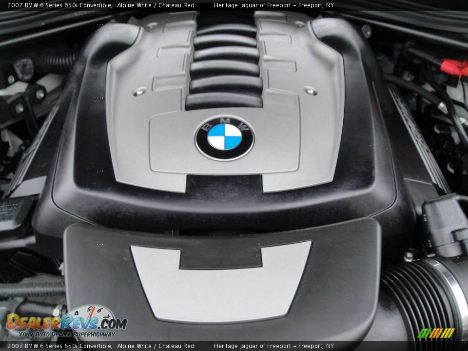 2007 BMW 6 Series 650i Convertible Alpine White / Chateau Red Photo #9