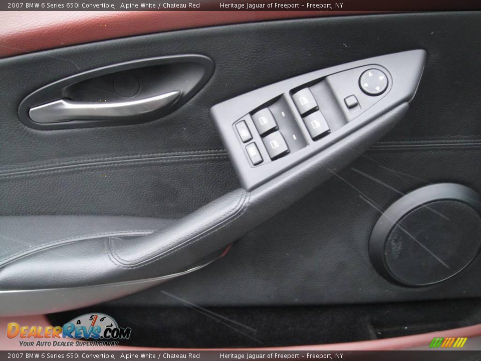 2007 BMW 6 Series 650i Convertible Alpine White / Chateau Red Photo #10