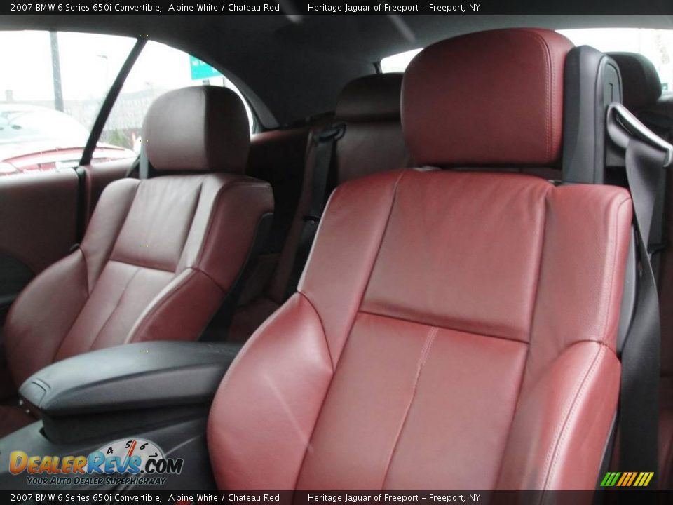 2007 BMW 6 Series 650i Convertible Alpine White / Chateau Red Photo #11