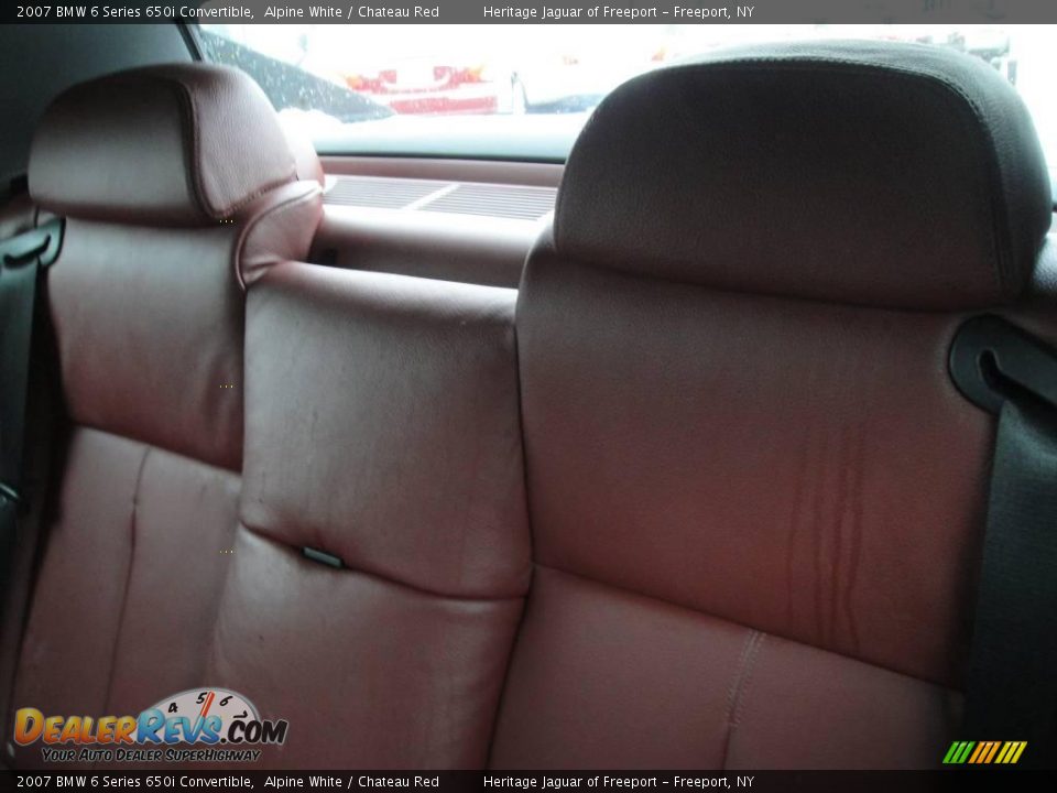 2007 BMW 6 Series 650i Convertible Alpine White / Chateau Red Photo #15