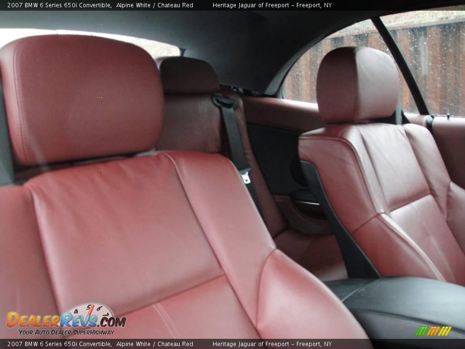 2007 BMW 6 Series 650i Convertible Alpine White / Chateau Red Photo #17