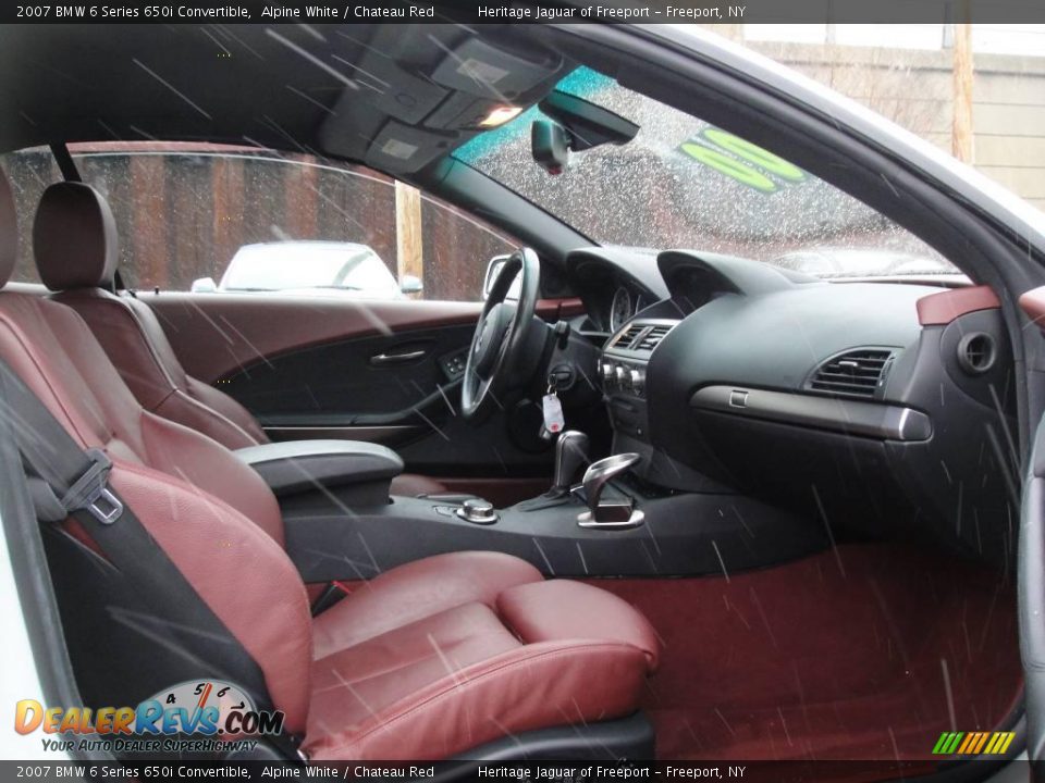 2007 BMW 6 Series 650i Convertible Alpine White / Chateau Red Photo #18