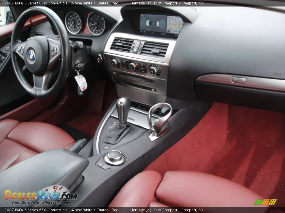 2007 BMW 6 Series 650i Convertible Alpine White / Chateau Red Photo #19