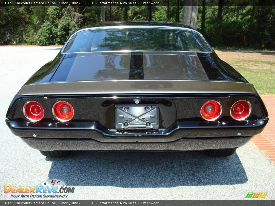 1972 Chevrolet Camaro Coupe Black / Black Photo #8