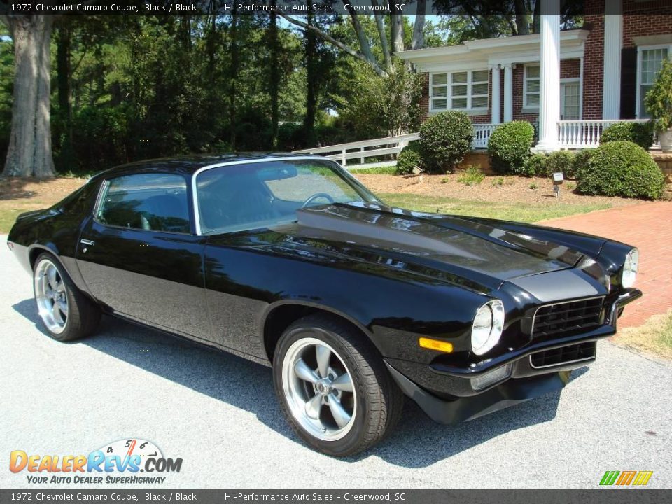 1972 Chevrolet Camaro Coupe Black / Black Photo #14