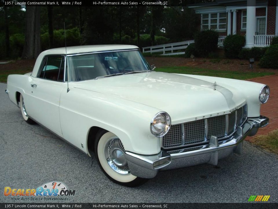 1957 Lincoln Continental Mark II White / Red Photo #34