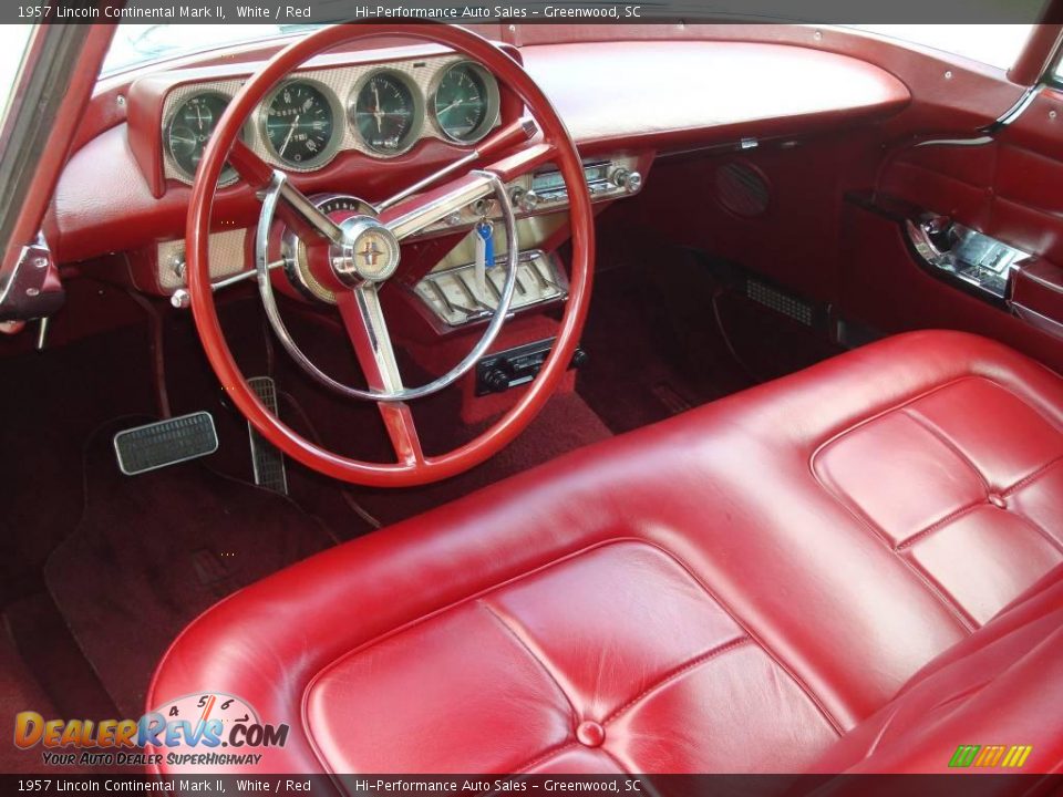 1957 Lincoln Continental Mark II White / Red Photo #35