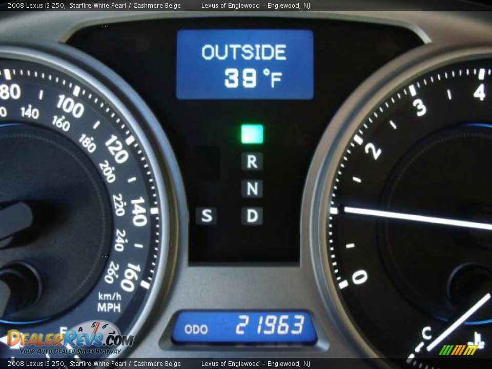 2008 Lexus IS 250 Starfire White Pearl / Cashmere Beige Photo #10