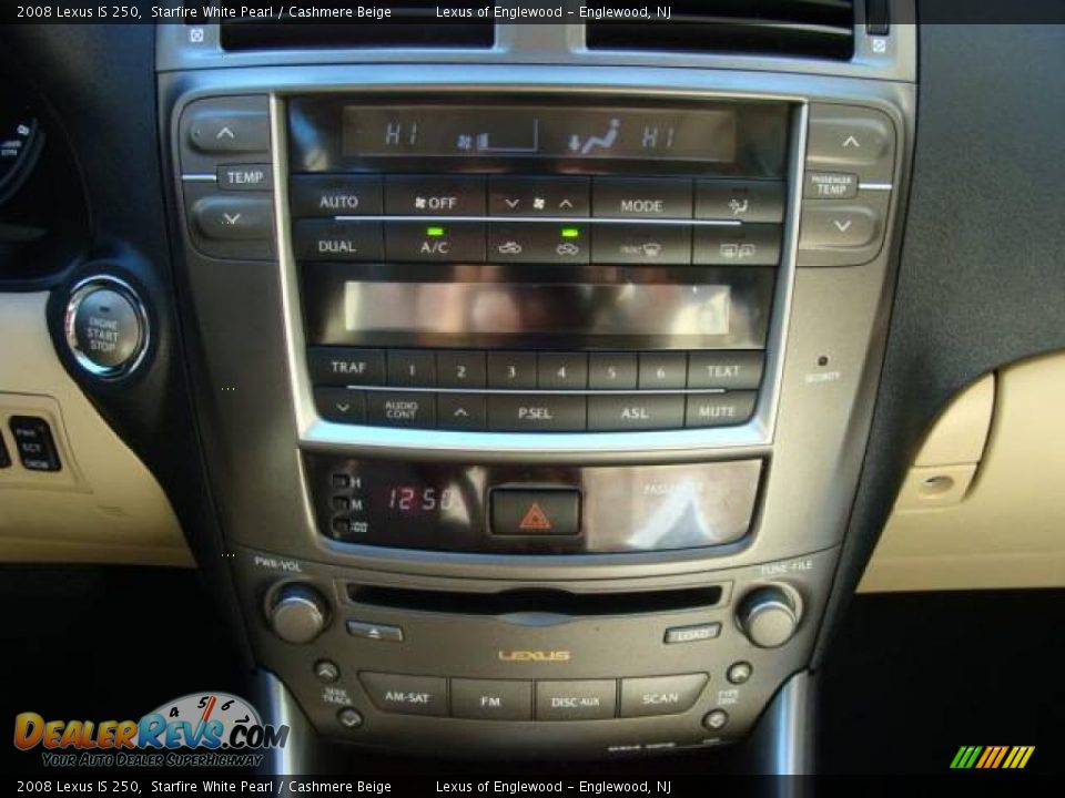 2008 Lexus IS 250 Starfire White Pearl / Cashmere Beige Photo #11