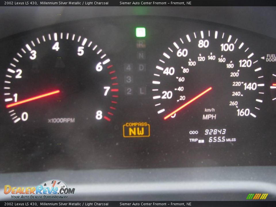 2002 Lexus LS 430 Millennium Silver Metallic / Light Charcoal Photo #6
