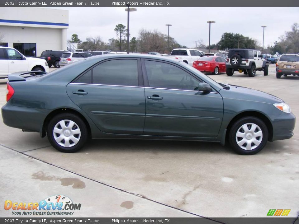 2003 Toyota Camry LE Aspen Green Pearl / Taupe Photo #2