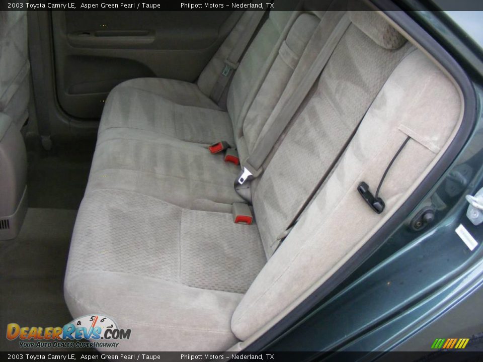 2003 Toyota Camry LE Aspen Green Pearl / Taupe Photo #30