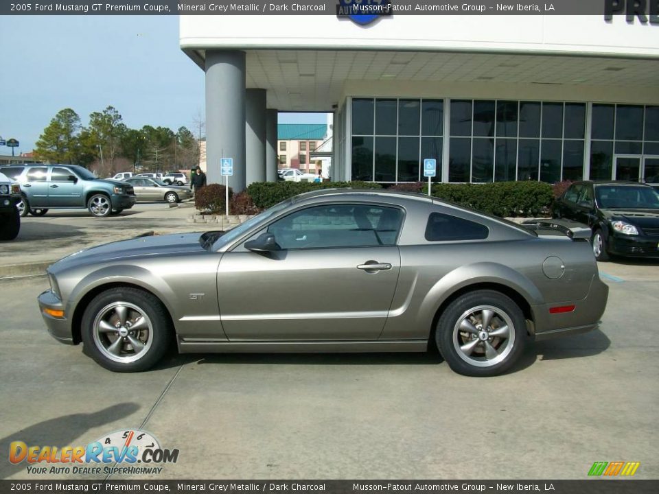 2005 Ford Mustang GT Premium Coupe Mineral Grey Metallic / Dark Charcoal Photo #2