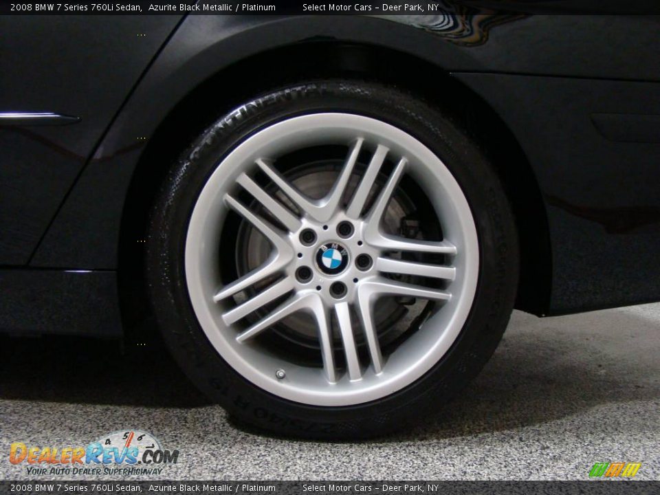 2008 BMW 7 Series 760Li Sedan Azurite Black Metallic / Platinum Photo #6