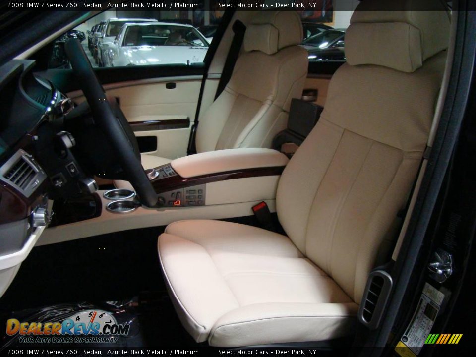 2008 BMW 7 Series 760Li Sedan Azurite Black Metallic / Platinum Photo #7